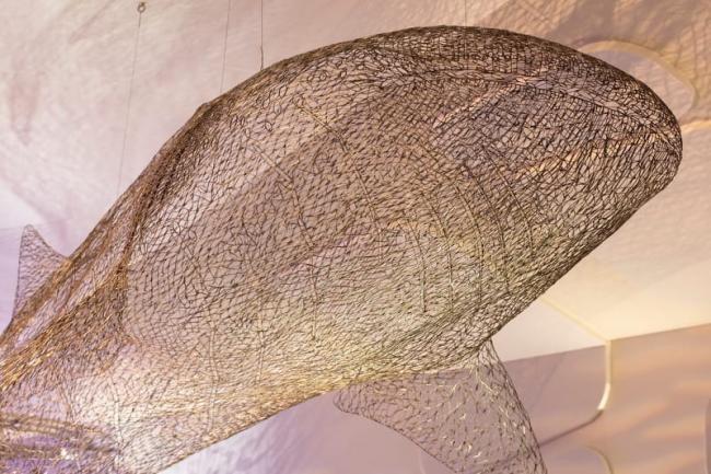 Whale shark wire artwork