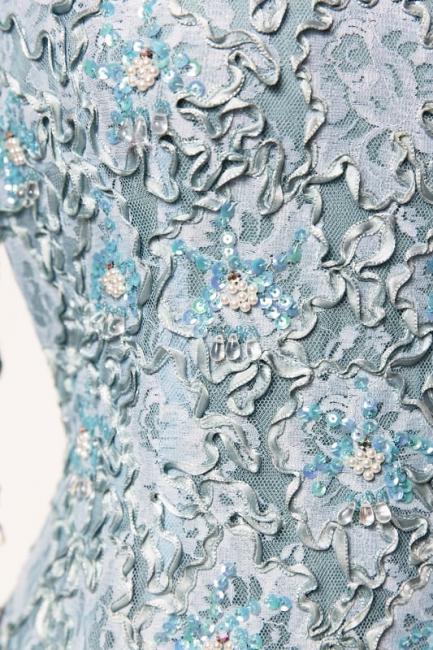 Blue beaded cocktail dress
