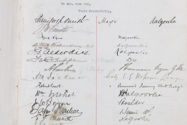 Head of the federation movement in Kalgoorlie