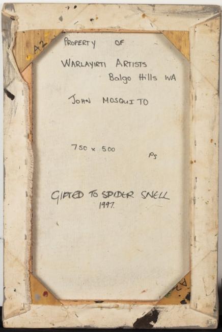 A gift from John Mosquito to Spider Snell