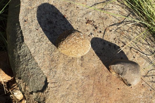 Hidden grinding stones