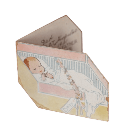 Newborn’s arrival card on the frontlines of war