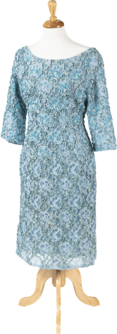 Blue beaded cocktail dress