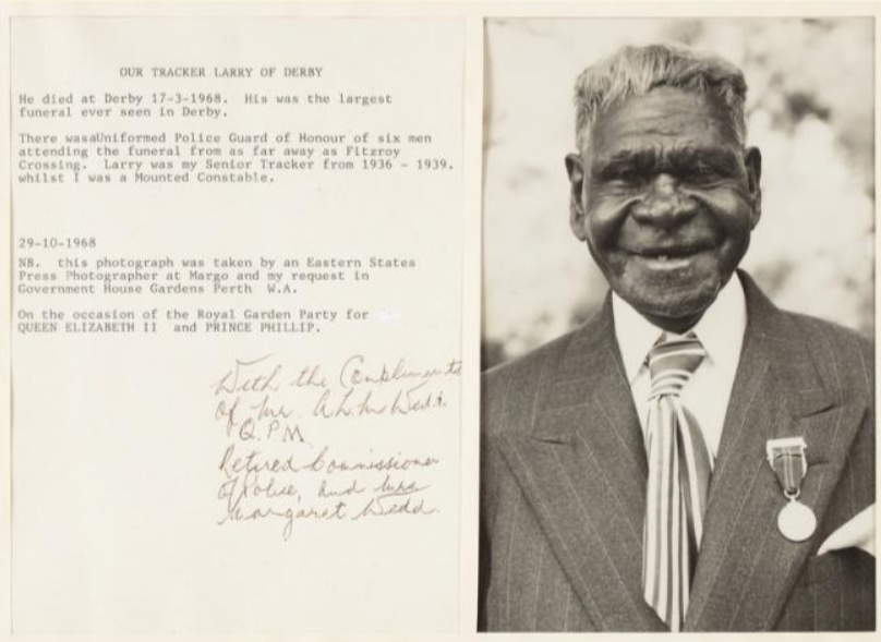 a photo of a man alongside some text about his funeral