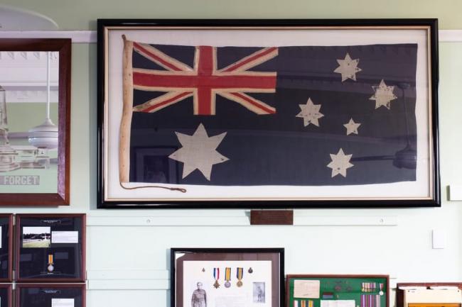 Flag from war-ravaged Gallipoli and France