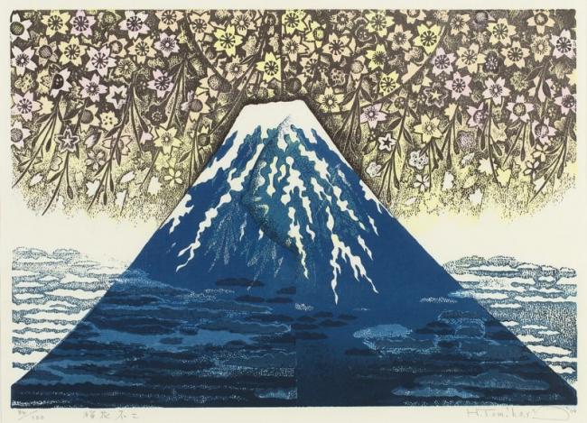 “Sakura Blossom Mt Fuji” by Hiroshi Tomihari