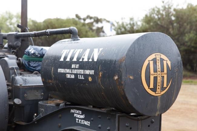 One of the earliest known tractors in the Quairading district.