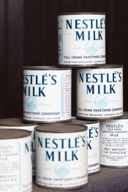 Nestles Condensed Milk Cans