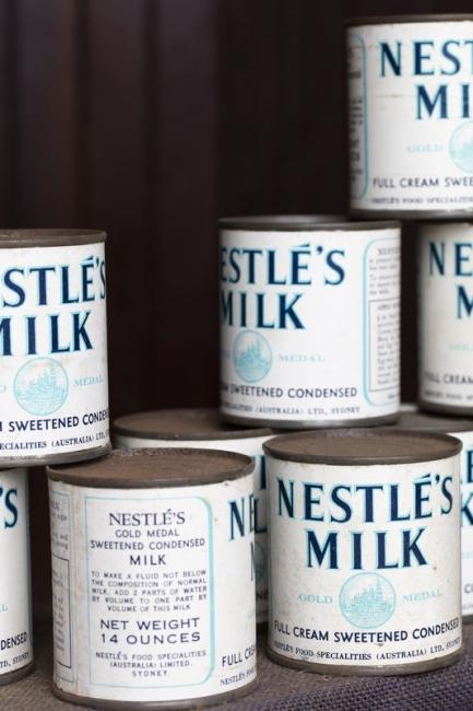 Nestles Condensed Milk Cans