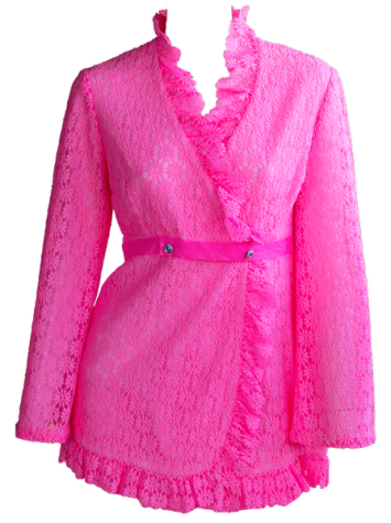 Hot pink lace ensemble